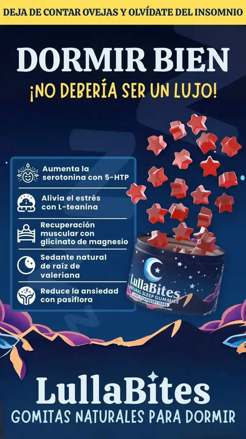 Lullabites - Gomitas Naturales sin Melatonina para Dormir X30