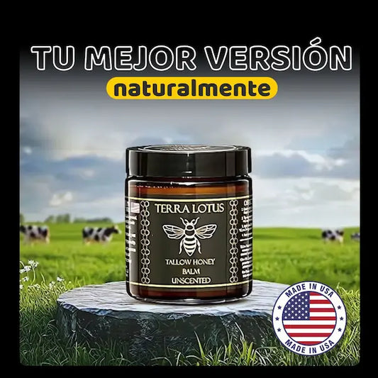 Terra Lotus - Bálsamo Orgánico de Res y Miel Cruda con vitaminas A, E, D y K