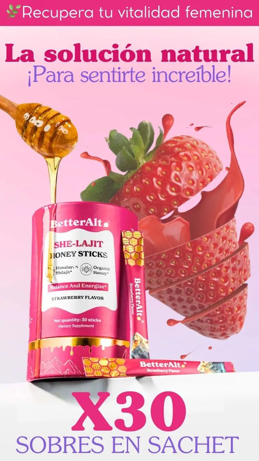 She-Lajit Mujeres Equilibrio Hormonal y Energía con Shatavari y Azafrán x30